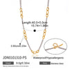 Wholesale Women's Geometric Stainless Steel Chain Necklace With Pvd Furnace Vacuum Real Gold Plating