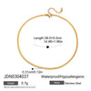 Wholesale Women's Geometric Stainless Steel Clavicle Necklace With Vacuum Real Gold Plating