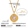 Wholesale Women's Geometric Stainless Steel Coin Pendant Necklace With Vacuum Real Gold Plating