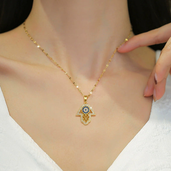 Wholesale Women's Geometric Stainless Steel Copper Electroplated Necklace