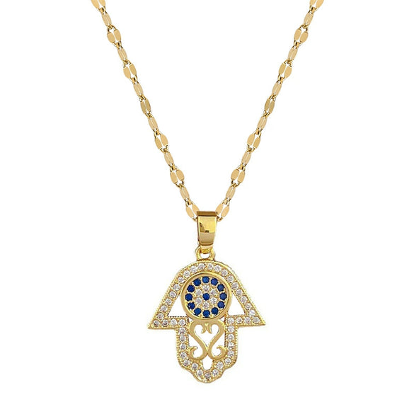 Wholesale Women's Geometric Stainless Steel Copper Electroplated Necklace