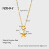 Wholesale Women's Geometric Stainless Steel Cross Chain Necklace 18K Gold Plated