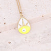 Wholesale Women's Geometric Stainless Steel Cross Necklace With Eye Pattern And Zircon Design