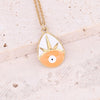 Wholesale Women's Geometric Stainless Steel Cross Necklace With Eye Pattern And Zircon Design