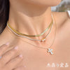 Wholesale Women's Geometric Stainless Steel Cross Necklace With Vacuum Real Gold Plating In Pvd Furnace