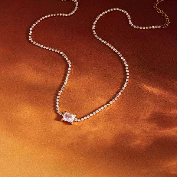 Wholesale Women's Geometric Stainless Steel Cross Necklace With Vacuum Real Gold Plating In Pvd Furnace