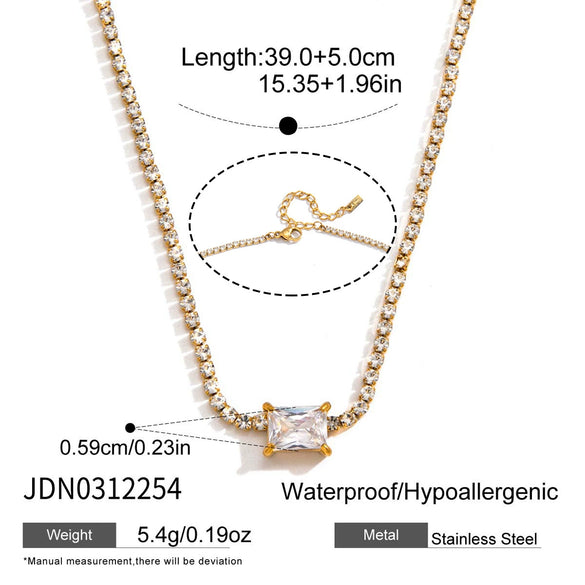Wholesale Women's Geometric Stainless Steel Cross Necklace With Vacuum Real Gold Plating In Pvd Furnace