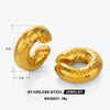 Wholesale Women's Geometric Stainless Steel Cshaped Hollow Ear Bone Clip Jewelry 18K Gold Plated