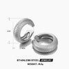 Wholesale Women's Geometric Stainless Steel Cshaped Hollow Ear Bone Clip Jewelry 18K Gold Plated