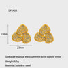 Wholesale Women's Geometric Stainless Steel Earrings 18K Gold Plated