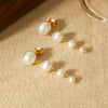 Wholesale Women's Geometric Stainless Steel Earrings With Electroplating In Ins Minimalist Style