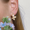 Wholesale Women's Geometric Stainless Steel Earrings With Geometric Pattern And Vacuum Real Gold Plating