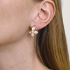 Wholesale Women's Geometric Stainless Steel Earrings With Geometric Pattern And Vacuum Real Gold Plating