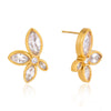 Wholesale Women's Geometric Stainless Steel Earrings With Geometric Pattern And Vacuum Real Gold Plating