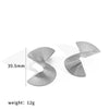 Wholesale Women's Geometric Stainless Steel Earrings With Pvd Furnace Vacuum Real Gold Plating
