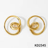 Wholesale Women's Geometric Stainless Steel Earrings With Pvd Furnace Vacuum Real Gold Plating
