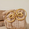 Wholesale Women's Geometric Stainless Steel Earrings With Pvd Furnace Vacuum Real Gold Plating