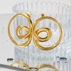Wholesale Women's Geometric Stainless Steel Earrings With Pvd Furnace Vacuum Real Gold Plating