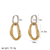 Wholesale Women's Geometric Stainless Steel Earrings With Pvd Furnace Vacuum Real Gold Plating