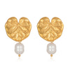 Wholesale Women's Geometric Stainless Steel Earrings With Vacuum Real Gold Plating Inspired By Plants And Flowers