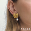 Wholesale Women's Geometric Stainless Steel Earrings With Vacuum Real Gold Plating Inspired By Plants And Flowers
