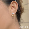 Wholesale Women's Geometric Stainless Steel Earrings With Vacuum Real Gold Plating