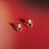 Wholesale Women's Geometric Stainless Steel Earrings With Vacuum Real Gold Plating