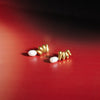 Wholesale Women's Geometric Stainless Steel Earrings With Vacuum Real Gold Plating