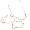Wholesale Women's Geometric Stainless Steel Electroplated Accessories Set Of Bracelets Necklaces And Earrings