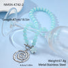Wholesale Women's Geometric Stainless Steel Electroplated Beaded Spiral Necklace