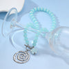 Wholesale Women's Geometric Stainless Steel Electroplated Beaded Spiral Necklace
