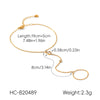 Wholesale Women's Geometric Stainless Steel Electroplated Bracelet And Finger Chain Jewelry