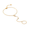 Wholesale Women's Geometric Stainless Steel Electroplated Bracelet And Finger Chain Jewelry