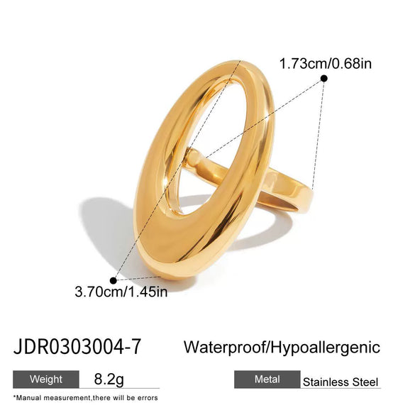 Wholesale Women's Geometric Stainless Steel Electroplated Bracelet And Ring Jewelry