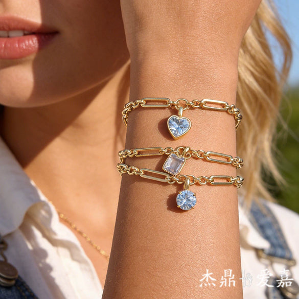 Wholesale Women's Geometric Stainless Steel Electroplated Bracelet Jewelry