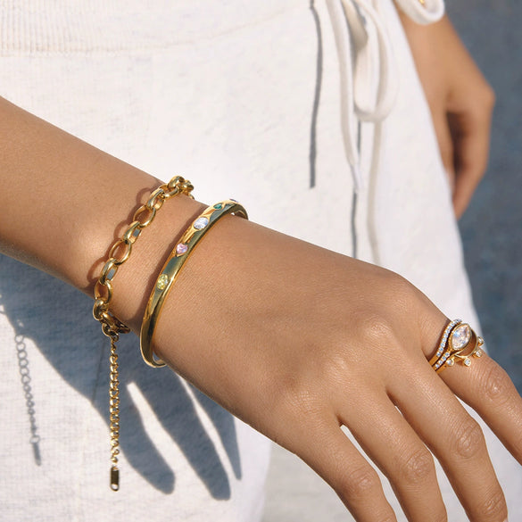 Wholesale Women's Geometric Stainless Steel Electroplated Bracelet Jewelry