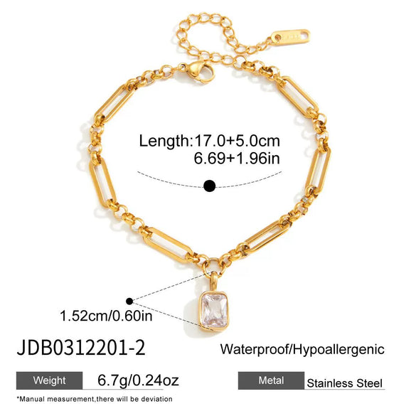 Wholesale Women's Geometric Stainless Steel Electroplated Bracelet Jewelry