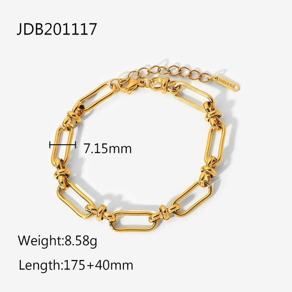 Wholesale Women's Geometric Stainless Steel Electroplated Bracelet Jewelry