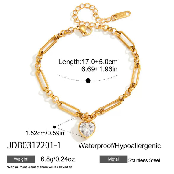 Wholesale Women's Geometric Stainless Steel Electroplated Bracelet Jewelry
