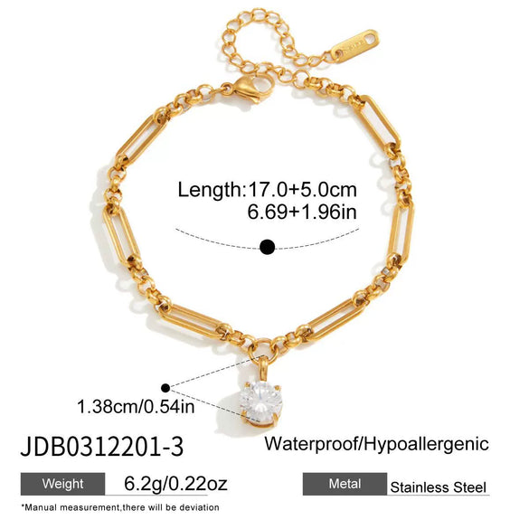 Wholesale Women's Geometric Stainless Steel Electroplated Bracelet Jewelry