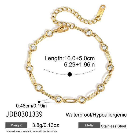Wholesale Women's Geometric Stainless Steel Electroplated Bracelet Light Luxury Niche Stackable Jewelry