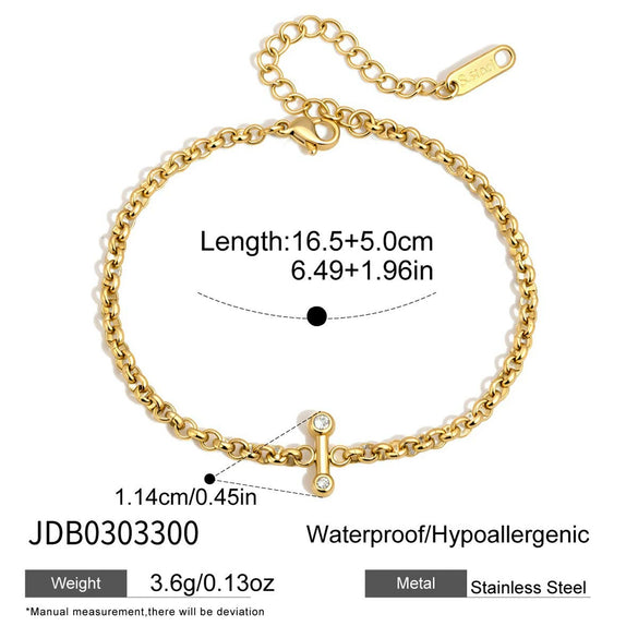Wholesale Women's Geometric Stainless Steel Electroplated Bracelet Light Luxury Niche Stackable Jewelry