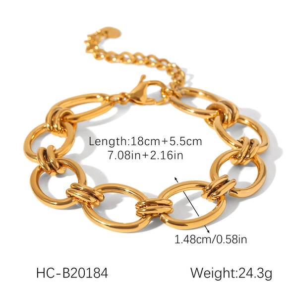 Wholesale Women's Geometric Stainless Steel Electroplated Bracelet Light Luxury Simple Jewelry