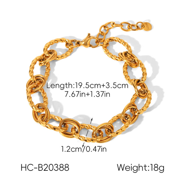 Wholesale Women's Geometric Stainless Steel Electroplated Bracelet Light Luxury Simple Jewelry