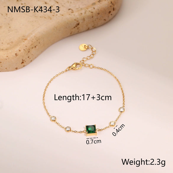 Wholesale Women's Geometric Stainless Steel Electroplated Bracelet Minimalist Light Luxury Hand Jewelry