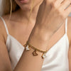 Wholesale Women's Geometric Stainless Steel Electroplated Bracelet With Butterfly Design Cuban Chain