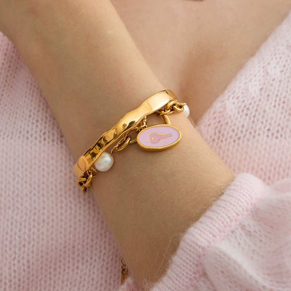 Wholesale Women's Geometric Stainless Steel Electroplated Bracelet With Original Design