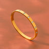 Wholesale Women's Geometric Stainless Steel Electroplated Bracelet With Zircon
