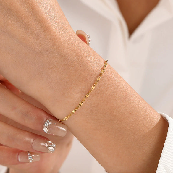 Wholesale Women's Geometric Stainless Steel Electroplated Bracelet
