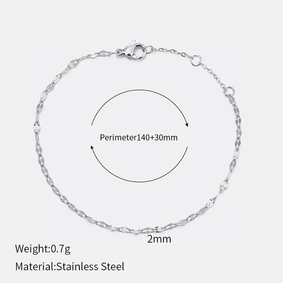 Wholesale Women's Geometric Stainless Steel Electroplated Bracelet